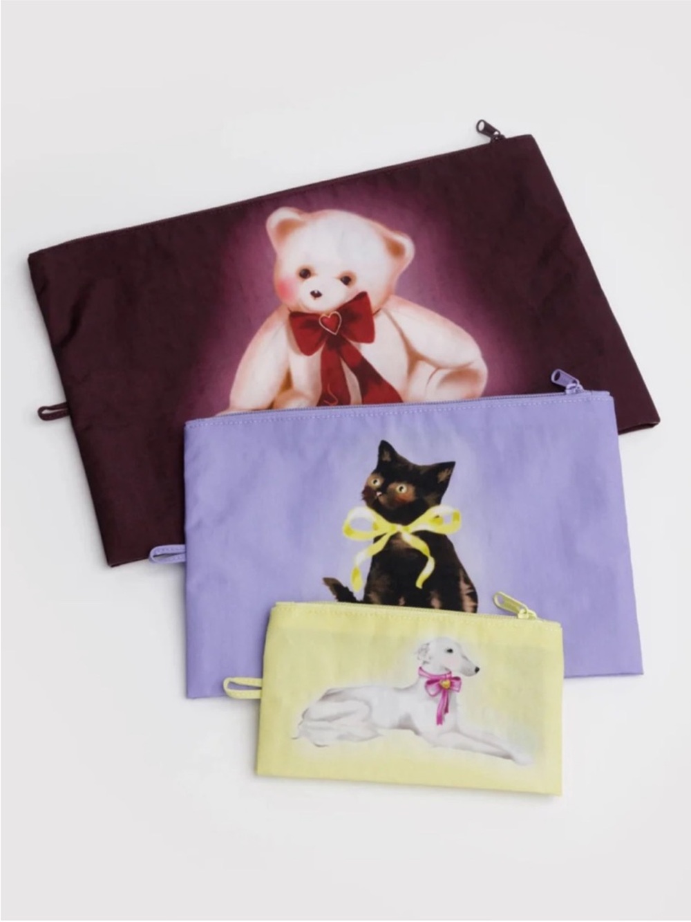 BAGGU Go Pouch Set - Fancy Animals - Set of 3 Pouches - Picture 2 of 3